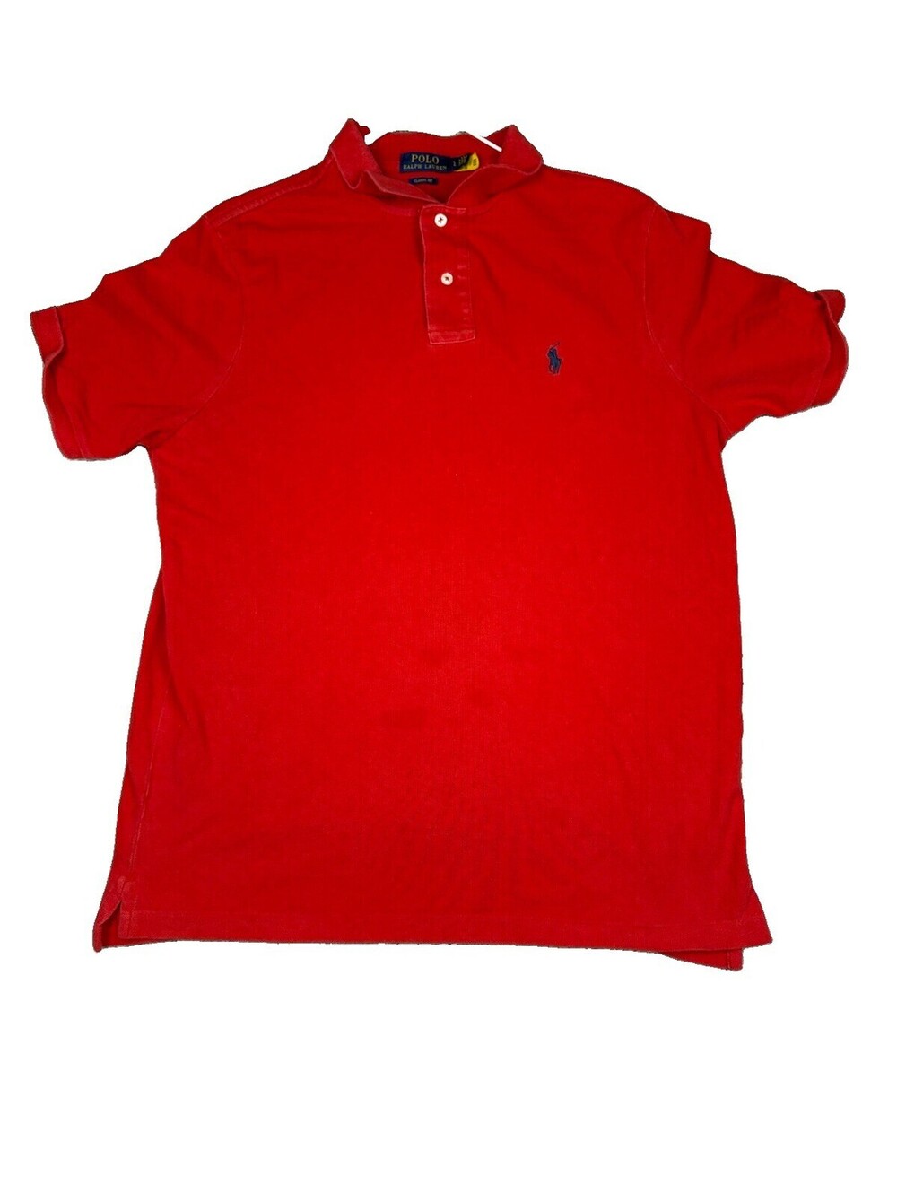 Polo Ralph Lauren Shirt Mens L Red Classic Fit Mesh Polo Cotton Preppy